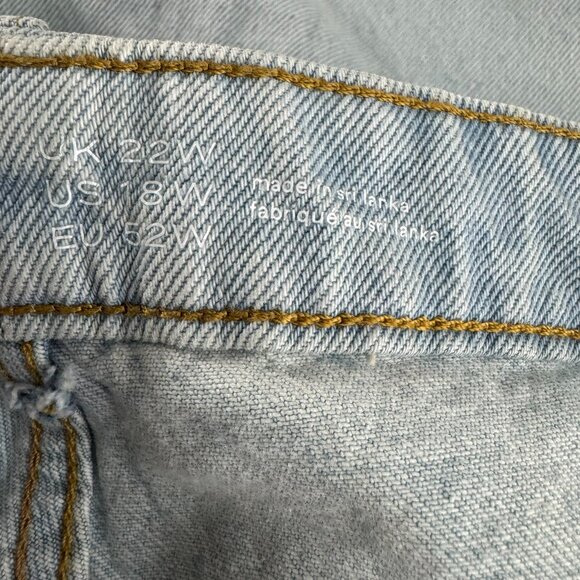 Pilcro Anthropologie Bermuda Denim Shorts 18W Blue Drawstring NWT SS-2066 - Picture 12 of 16